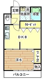 グリーンパレス 1LDKの間取図画像