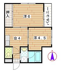 ポラーノ・90 2Kの間取図画像