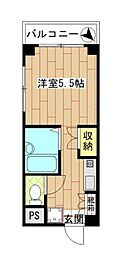 Clair 1Kの間取図画像