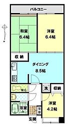 ロイヤルハイム 3DKの間取図画像
