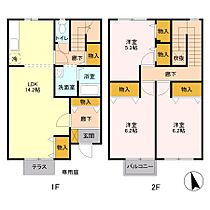 ファンテン・ヴィラ　A 102 ｜ 茨城県神栖市平泉（賃貸テラスハウス3LDK・1階・85.12㎡） その2