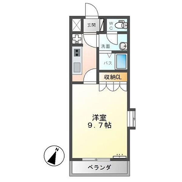 チェリー・ブロッサム ｜茨城県神栖市知手中央6丁目(賃貸アパート1K・2階・29.75㎡)の写真 その2