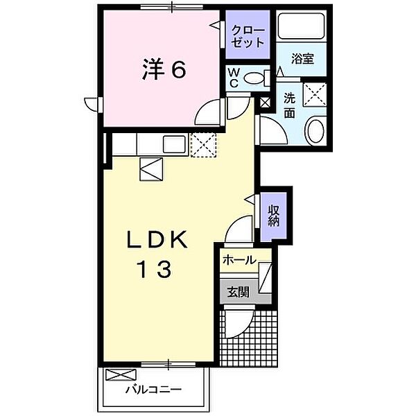 ウナ　カーサ　デラ　ルーチェII ｜茨城県神栖市大野原7丁目(賃貸アパート1LDK・1階・45.31㎡)の写真 その2