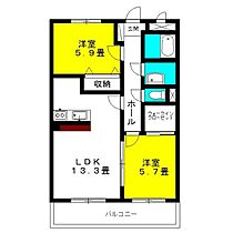 ラ・フォンテ　エクセレント 102 ｜ 茨城県神栖市平泉（賃貸マンション2LDK・1階・59.66㎡） その2