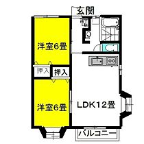 グランシャリオ　4番館 101 ｜ 茨城県神栖市大野原1丁目（賃貸アパート2LDK・1階・52.17㎡） その2