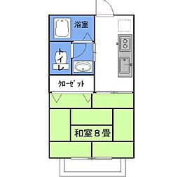 ラフォンテ・ノヴァ　East 2階1Kの間取り