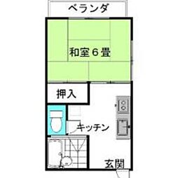パークハウス・深芝 1Kの間取図画像