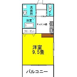 ラフォンテ・アネックス ワンルームの間取図画像