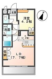 エクセール 1LDKの間取図画像