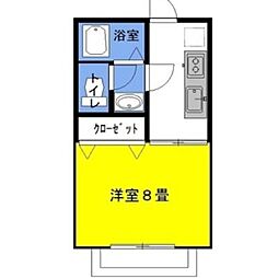 シャ・ローズ 1Kの間取図画像