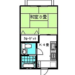 マリーンブリーズJr4th 1Kの間取図画像