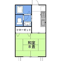グラシアス・ペール 1Kの間取図画像