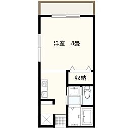 ラフォンテ・ノヴァWEST ワンルームの間取図画像