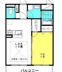 ラフェリアーナ・木崎1 1LDKの間取図画像