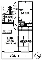 シアーズ・南浦和 2LDKの間取図画像