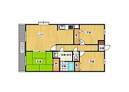 サンライトマンション 3LDKの間取図画像