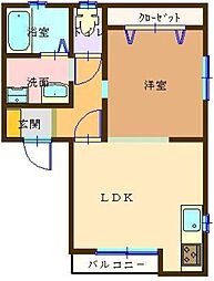 ケーズラフィネ 1LDKの間取図画像