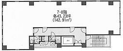 新宿カメヤビル ワンルームの間取図画像