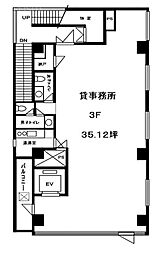 赤坂FSビル ワンルームの間取図画像