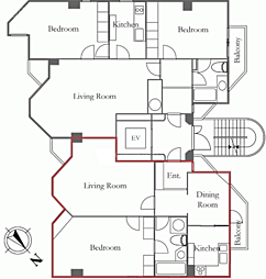 飯倉カムフィーホームズ ワンルームの間取図画像