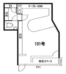 九段セントラルビル ワンルームの間取図画像
