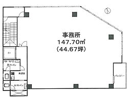 TMSビル ワンルームの間取図画像