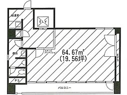 汐留AZビル ワンルームの間取図画像