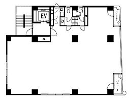 フレックス三軒茶屋上馬オフィスビル ワンルームの間取図画像