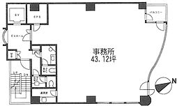 ビリーヴ新宿 ワンルームの間取図画像