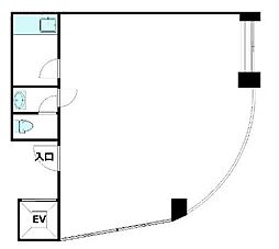 鈴木ビル ワンルームの間取図画像
