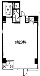 新富太陽ビル ワンルームの間取図画像