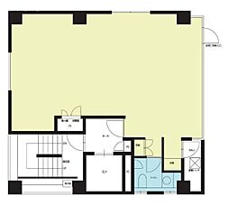 クレッセント虎ノ門 ワンルームの間取図画像