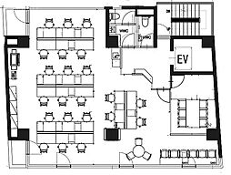 TQ蛎殻町 ワンルームの間取図画像