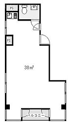 アネックス上野毛 ワンルームの間取図画像