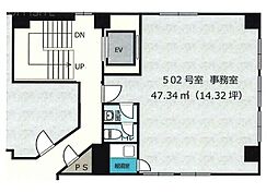 大晃ビル ワンルームの間取図画像
