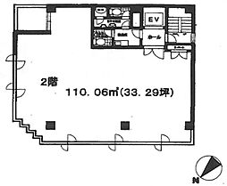 芝大門旭ビル ワンルームの間取図画像