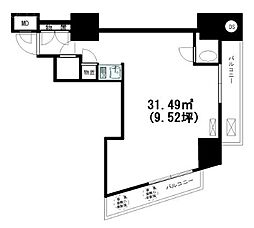 池袋陽光ハイツ ワンルームの間取図画像