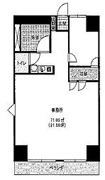 パーシモンチバ ワンルームの間取図画像