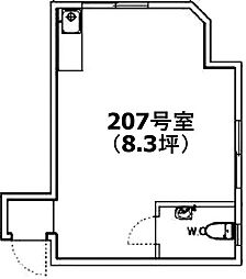 第三向山ビル ワンルームの間取図画像