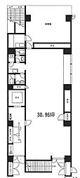 日本橋内山ビル ワンルームの間取図画像