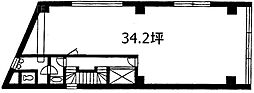 東亜ビル ワンルームの間取図画像