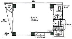 エース九段ビル ワンルームの間取図画像
