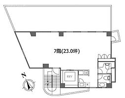 NBC飯田橋ビル ワンルームの間取図画像