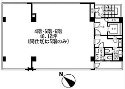横浜西口藤澤ビル ワンルームの間取図画像