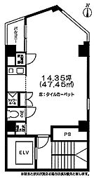 汐留MKタワー ワンルームの間取図画像