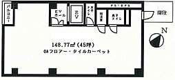 こだまファンタジアビル ワンルームの間取図画像