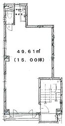 タネダビル ワンルームの間取図画像