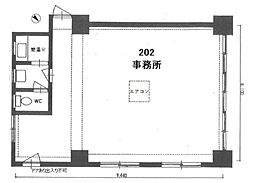 須磨マンション ワンルームの間取図画像