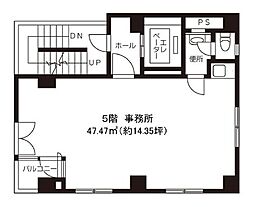 セキネビル ワンルームの間取図画像