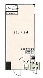 ノア道玄坂 ワンルームの間取図画像